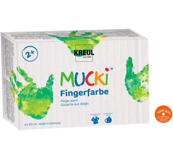MUCKI Finger paint, set of 6, 150 ml each