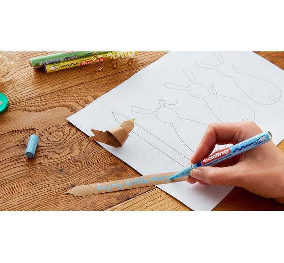 edding 780 gloss varnish-Marker Metallic, Special, set of 5