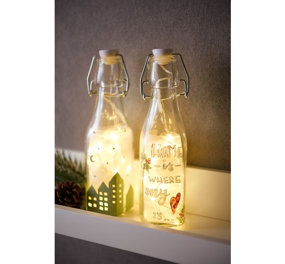 VBS Bottiglie di vetro con tappo oscillante, 2 pezzi