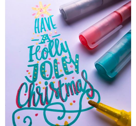 Felt pens "Glitter", 6 pcs.