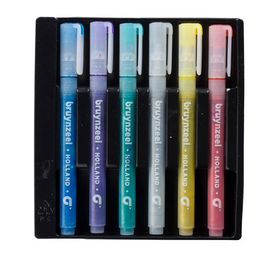 Felt pens "Glitter", 6 pcs.