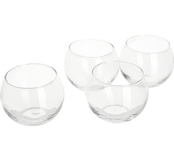 VBS Vaso "Bowl" per candele, &Oslash; 6,7 cm, 4 pezzi