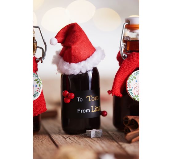 VBS Glass bottles with cork stopper, 12 pieces