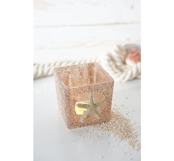 VBS Tealight jars "Cube", 4 pieces