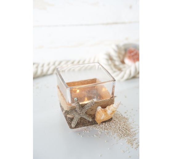 VBS Tealight jars "Cube", 4 pieces