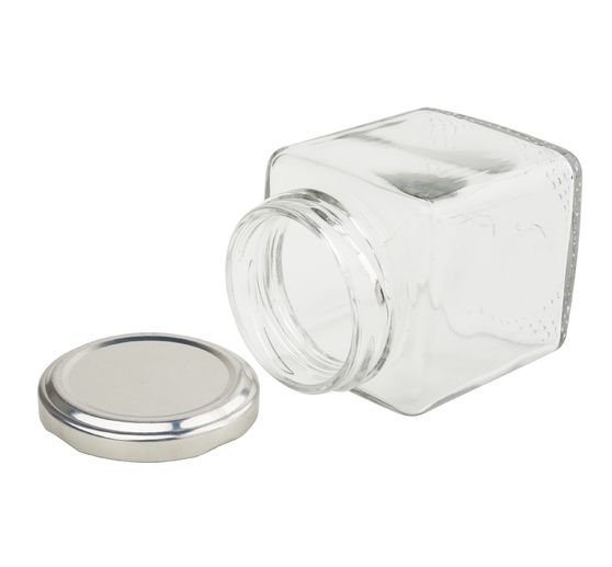 VBS Glasses with screw cap "Square", 12 pieces