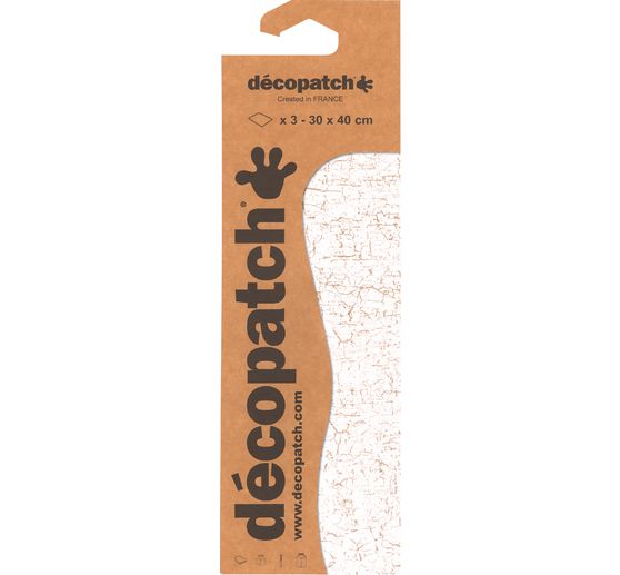 D&eacute;copatch paper "Crackle-White"