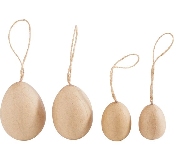 VBS Paper mache eggs "Size mix", 140 pieces