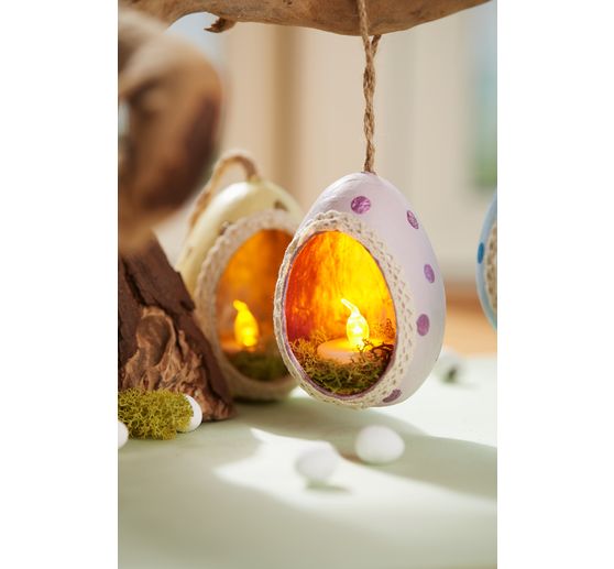 VBS Paper mache eggs with opening