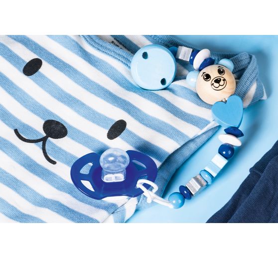 Pacifier chain wooden beads "Teddy"