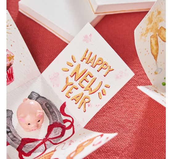 AKADEMIE watercolour box with 24 half cups