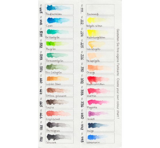 AKADEMIE watercolour box with 24 half cups