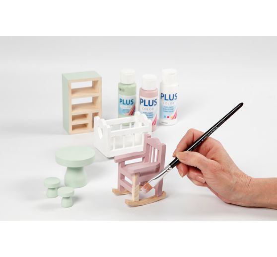 Tavolo e sgabello in miniatura