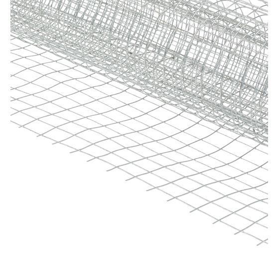 Rete metallica, zincata, 13x13 mm, 100x40 cm, grigio argento