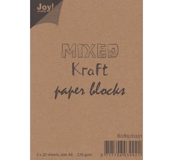 Kraft paper-Block "Mixed", 3 x 20 sheets