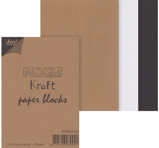 Kraft paper-Block "Mixed", 3 x 20 sheets
