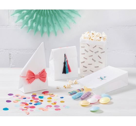 Paper bags, blank, block bottom