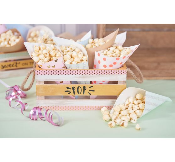 Conical bags "Pastel Hot Foil", set of 15