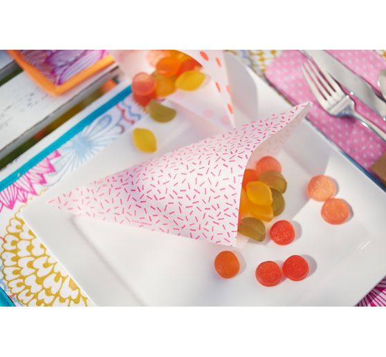 Conical bags "Pastel Hot Foil", set of 15