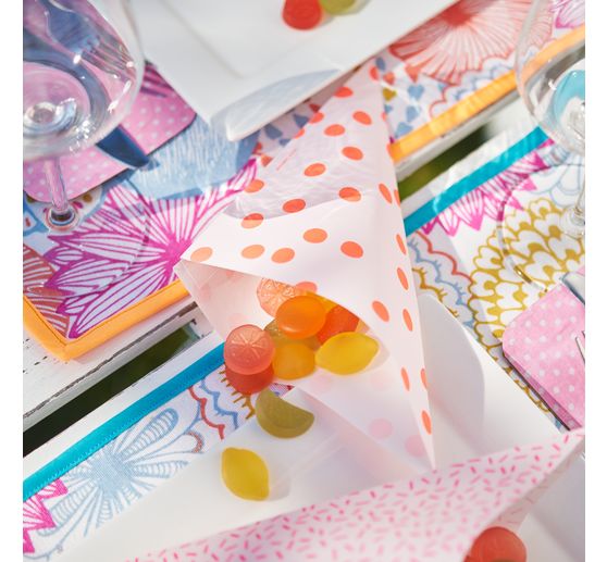 Conical bags "Pastel Hot Foil", set of 15