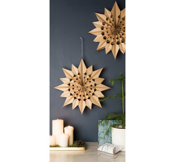 Paper bags star set, large, Brown