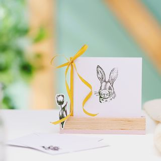Easter greetings with stamp print