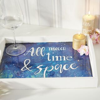 Tablett mit Überzugslack